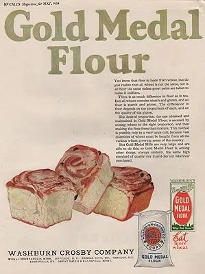 ORIG VINTAGE MAGAZINE AD/ 1924 GOLD MEDAL FLOUR ADillustrator- N/A
