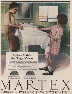ORIG VINTAGE MAGAZINE AD/ 1924 MARTEX TOWEL ADillustrator- N/A