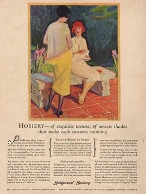 ORIG VINTAGE MAGAZINE AD/ 1925 HOLEPROOF HOSIERY ADillustrator- McClelland  Barclay