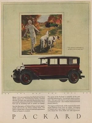 ORIG VINTAGE MAGAZINE AD/ 1926 PACKARD CAR ADillustrator- N/A