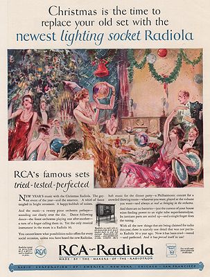ORIG VINTAGE MAGAZINE AD/ 1926 RCA-RADIOLA ADillustrator- Everett  Shinn