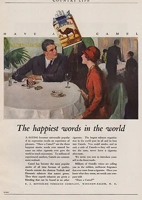 ORIG VINTAGE MAGAZINE AD/ 1927 CAMEL CIGARETTES ADillustrator- N/A