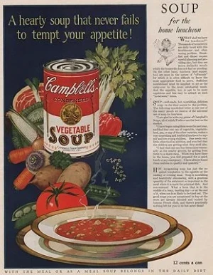 ORIG VINTAGE MAGAZINE AD/ 1927 CAMPBELL'S SOUP ADillustrator- N/A