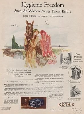 ORIG VINTAGE MAGAZINE AD/ 1927 KOTEX  ADillustrator- Henry  Raleigh
