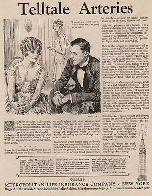 ORIG VINTAGE MAGAZINE AD/ 1927 METROPOLITAN LIFE INSURANCE ADillustrator- James Montgomery   Flagg