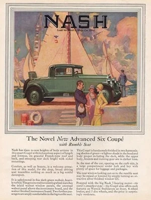 ORIG VINTAGE MAGAZINE AD/ 1927 NASH CAR ADN/A