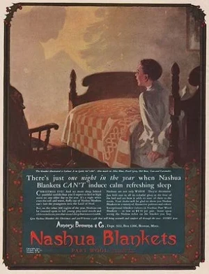 ORIG VINTAGE MAGAZINE AD/ 1927 NASHUA BLANKETS ADillustrator- N/A