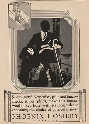 ORIG VINTAGE MAGAZINE AD/ 1927 PHOENIX HOSIERY ADillustrator- N/A