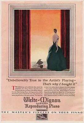 ORIG. VINTAGE MAGAZINE AD: 1927 WELTE-MIGNON REPRODUCING PIANO ADillustrator- N/A