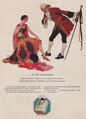 ORIG VINTAGE MAGAZINE AD/ 1928 CHESTERFIELD CIGARETTES ADillustrator- Saul   Tepper