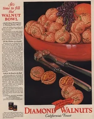 ORIG VINTAGE MAGAZINE AD/ 1928 DIAMOND WALNUT ADillustrator- N/A