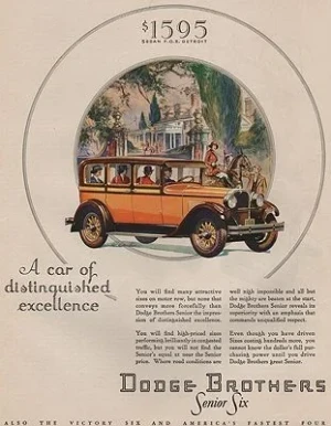 ORIG VINTAGE MAGAZINE AD/ 1928 DODGE BROTHERS CAR ADillustrator- E.J.  Beecher