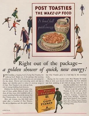 ORIG VINTAGE MAGAZINE AD/ 1928 POST TOASTIES CEREAL ADillustrator- N/A