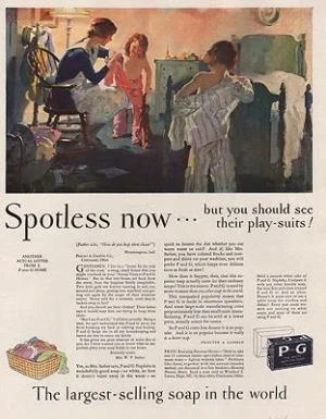 ORIG VINTAGE MAGAZINE AD/ 1929 PROCTOR & GAMBLE SOAP ADillustrator- Haddon  Sundblom