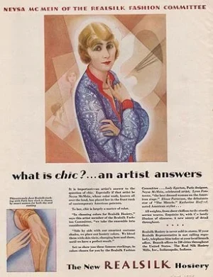 ORIG VINTAGE MAGAZINE AD/ 1929 REALSILK HOSIERY AD illustrator- N/A