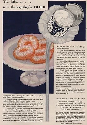 ORIG VINTAGE MAGAZINE AD/ 1929 SNOWDRIFT ADillustrator- Rene  Clarke