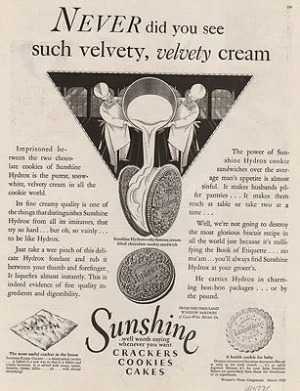 ORIG VINTAGE MAGAZINE AD/ 1929 SUNSHINE HYDROX COOKIES ADillustrator- N/A