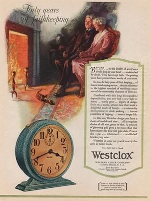 ORIG VINTAGE MAGAZINE AD/ 1929 WESTCLOX CLOCK ADillustrator- N/A