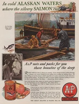 ORIG VINTAGE MAGAZINE AD/ 1930 A&P GROCERY STORE ADillustrator- Anton Otto  Fischer