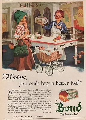 ORIG VINTAGE MAGAZINE AD/ 1930 BOND BREAD ADillustrator- N/A