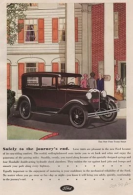 ORIG VINTAGE MAGAZINE AD/ 1930 FORD TUDOR SEDANillustrator- James  Williamson