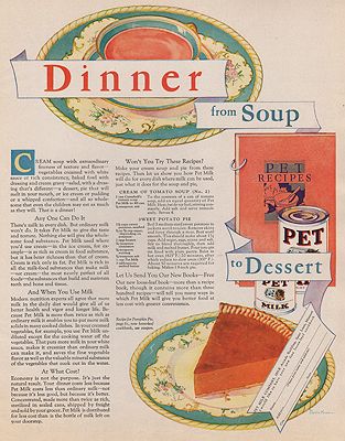 ORIG VINTAGE MAGAZINE AD/ 1930 PET MILK ADillustrator- Martin  Kaiser