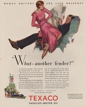 ORIG VINTAGE MAGAZINE AD/ 1930 TEXACO ADillustrator- John  Lagatta