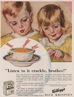 ORIG VINTAGE MAGAZINE AD/ 1931 KELLOGG'S RICE KRISPIES ADillustrator- N/A
