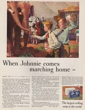 ORIG VINTAGE MAGAZINE AD/ 1931 PROCTOR & GAMBLE SOAP ADillustrator- Haddon  Sundblom