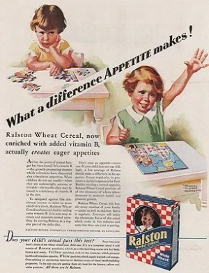 ORIG VINTAGE MAGAZINE AD/ 1931 RALSTON CEREAL ADillustrator- Frances Tipton  Hunter