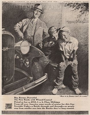 ORIG VINTAGE MAGAZINE AD/ 1932 BUICK CAR ADillustrator- Edwin   Henry