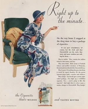 ORIG VINTAGE MAGAZINE AD/ 1932 CHESTERFIELD CIGARETTES ADillustrator- N/A