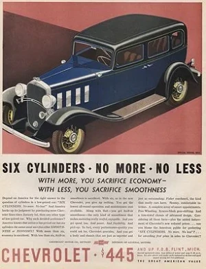 ORIG VINTAGE MAGAZINE AD/ 1932 CHEVROLET CAR ADillustrator- Ronald  Mcleod