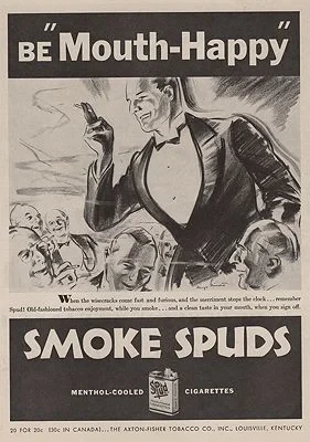 ORIG VINTAGE MAGAZINE AD/ 1932 SPUD CIGARETTES ADillustrator- N/A