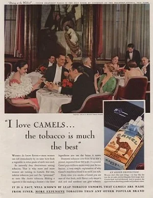 ORIG VINTAGE MAGAZINE AD/ 1933 CAMEL CIGARETTE ADillustrator- N/A