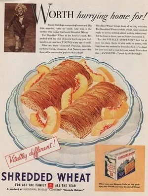 ORIG VINTAGE MAGAZINE AD/ 1933 SHREDDED WHEAT ADillustrator- N/A