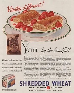 ORIG VINTAGE MAGAZINE AD/ 1933 SHREDDED WHEAT CEREAL ADillustrator- N/A