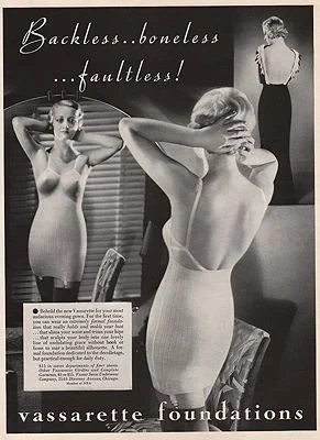 ORIG VINTAGE MAGAZINE AD/ 1933 VASSARETTE FOUNDATIONS ADillustrator- N/A