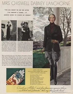 ORIG VINTAGE MAGAZINE AD/ 1935 CAMEL CIGARETTES ADillustrator- Pierre  Brissaud