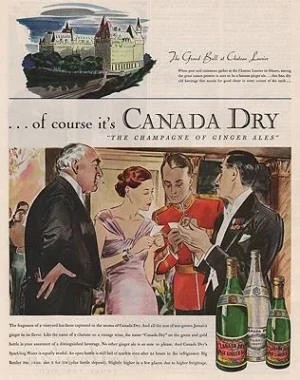 ORIG VINTAGE MAGAZINE AD/ 1935 CANADA DRY GINGER ALE ADillustrator- James  Williamson