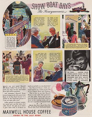 ORIG VINTAGE MAGAZINE AD/ 1935 MAXWELL HOUSE COFFEE ADillustrator- N/A