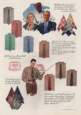 ORIG VINTAGE MAGAZINE AD/ 1936 ARROW SHIRT ADillustrator- James  Williamson