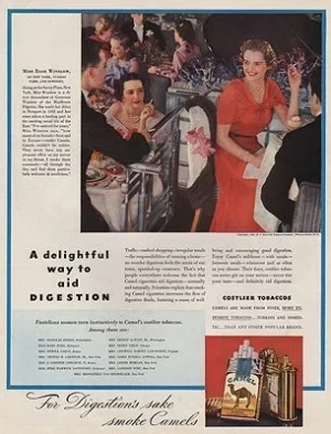 ORIG VINTAGE MAGAZINE AD/ 1936 CAMEL CIGARETTES ADillustrator- N/A