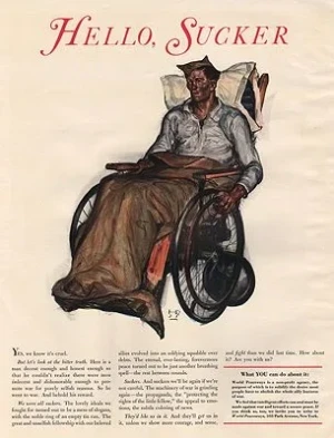 ORIG VINTAGE MAGAZINE AD/ 1936 WORLD PEACEWAYS ADillustrator- Harvey  Dunn