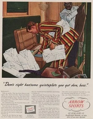 ORIG VINTAGE MAGAZINE AD/ 1937 ARROW SHIRT ADillustrator- James  Williamson