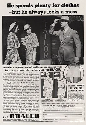 ORIG VINTAGE MAGAZINE AD/ 1937 BRACER SUPPORTER ADillustrator- N/A