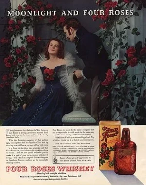 ORIG VINTAGE MAGAZINE AD/ 1937 FOUR ROSES WHISKEY AD illustrator- N/A