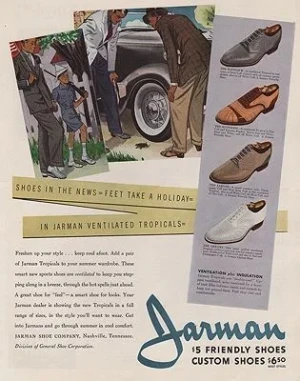 ORIG VINTAGE MAGAZINE AD/ 1937 JARMAN SHOE ADillustrator- N/A