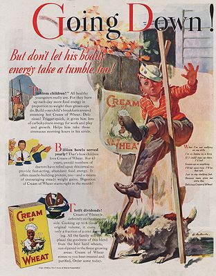 ORIG VINTAGE MAGAZINE AD/ 1938 CREAM OF WHEAT CEREAL ADillustrator- Harold  Anderson