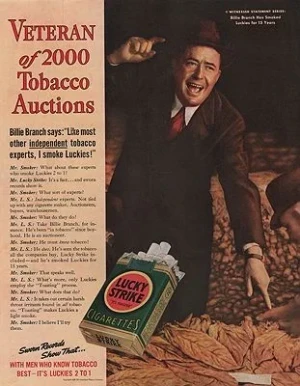 ORIG VINTAGE MAGAZINE AD/ 1938 LUCKY STRIKE CIGARETTES ADillustrator- N/A